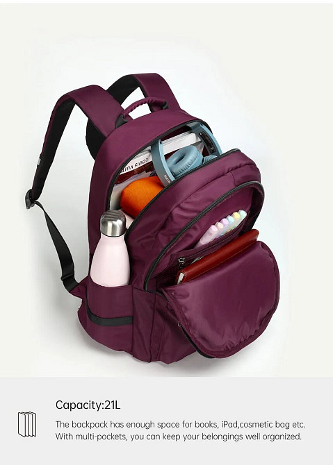 Рюкзак Tigernu T-B9030B 15.6" Wine Red (T-B9030BW) Киев - изображение 5