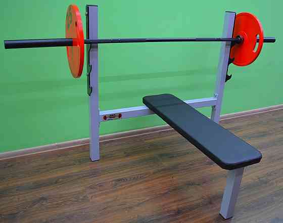 Скамья горизонтальная мини комплект Профсерий Стойки, скамьи для жима и приседаний проф Киев