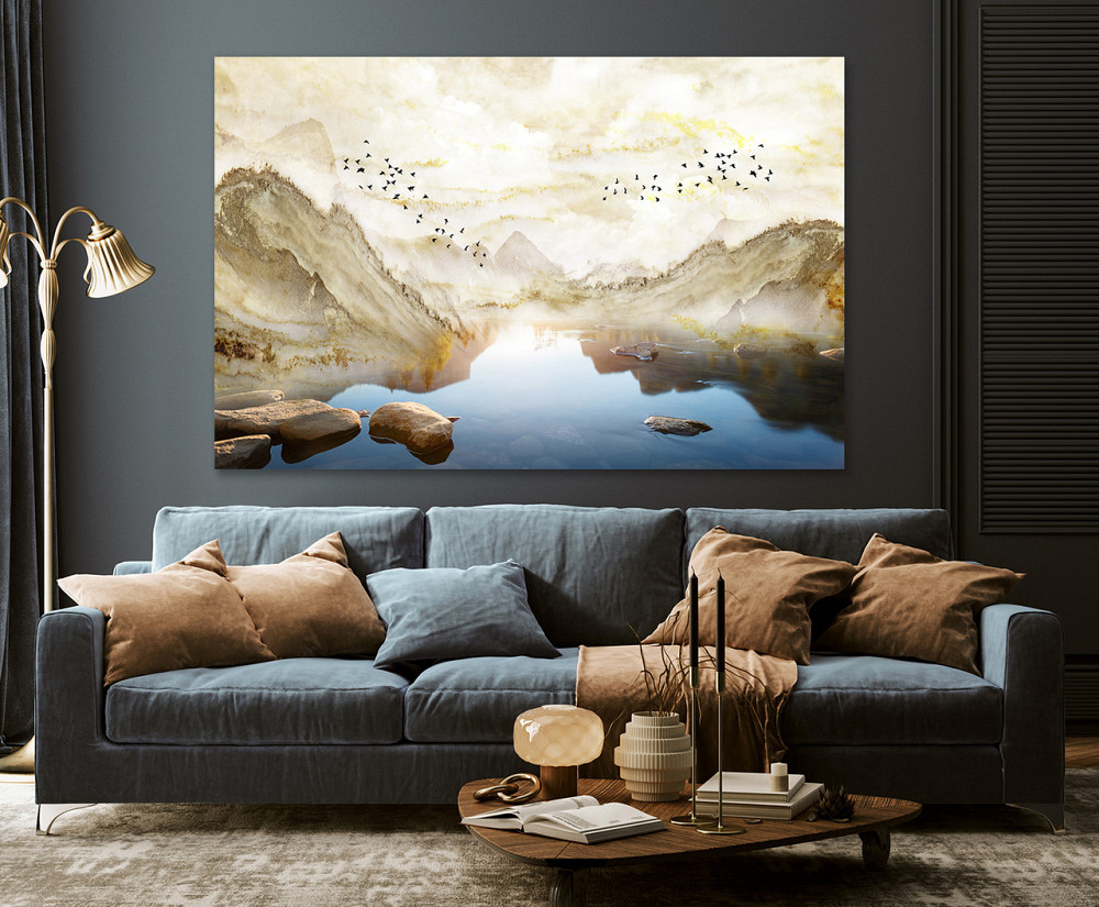 Картина полотно у вітальню / спальню    Природа гір   MLP_196    ( 60х30см ) 90х180см Київ - фото 3