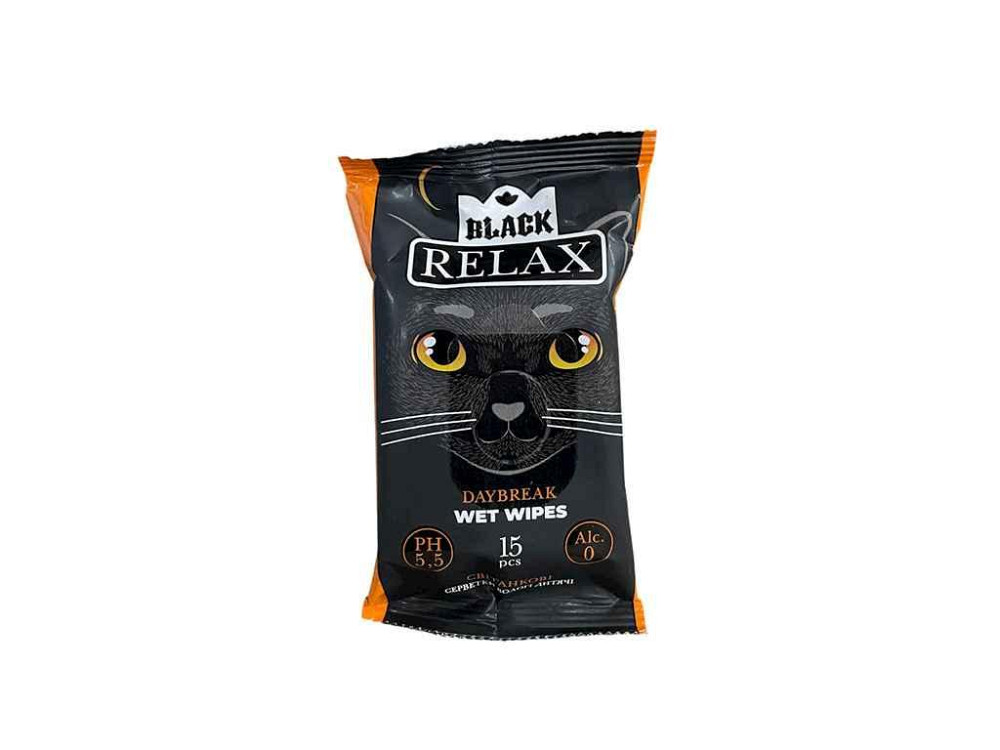 Влажные салфетки 15шт BLACK (Черные) Светлая ТМ RELAX Киев - изображение 1