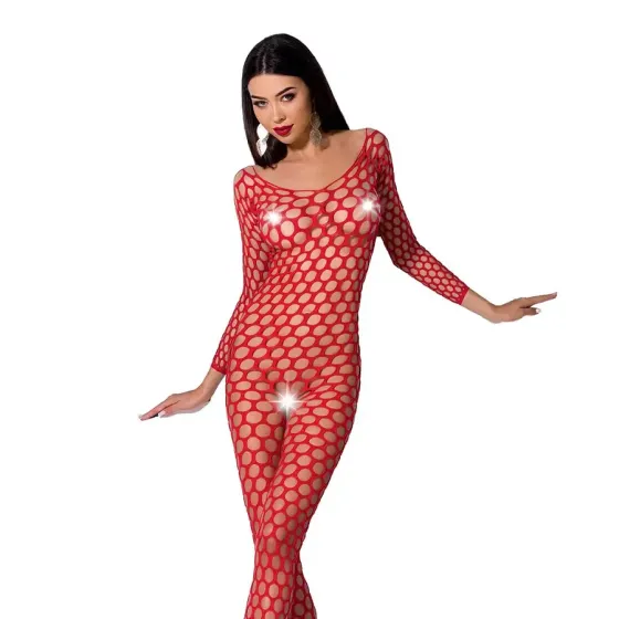 Бодістокінг з крупною сіткою Passion BS077 red Львов