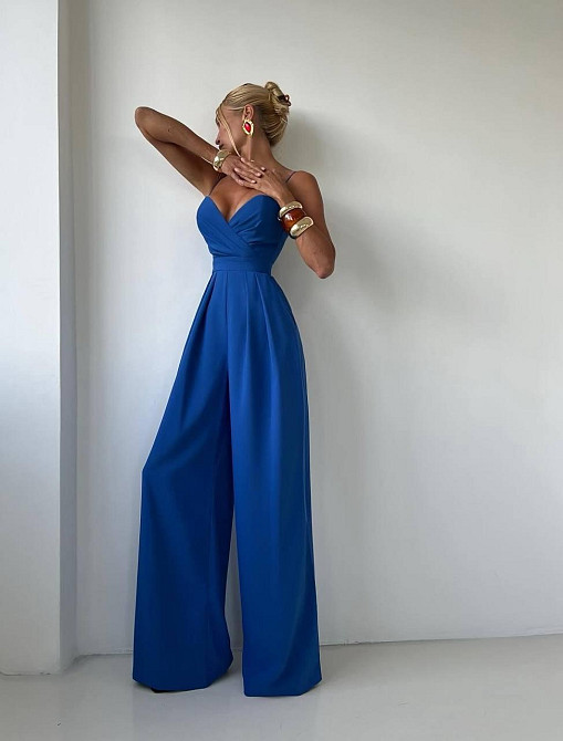 Жіночий стильний елегантний комбінезон костюм преміум'якості Електрик, 42 Одеса - фото 8