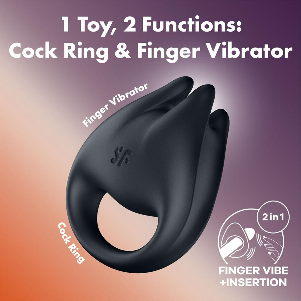 Вібратор на палець та ерекційне кільце 2в1 Satisfyer Perfect Pair 1 Sex Aura Київ - фото 7