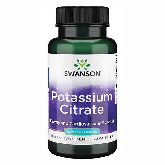 Калий Swanson Potassium Citrate 99 мг 120 капсул Киев