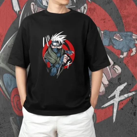 Футболка мужская с принтом Наруто Какаші Хотаге 2 Размер 48 Anime0308 Днепр