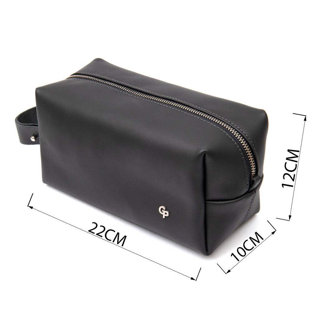 Чоловічий матовий шкіряний несесер GRANDE PELLE 11508 Чорний Київ - фото 4