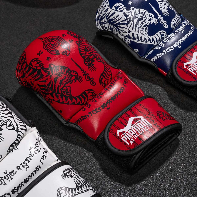 Рукавиці для ММА Phantom Muay Thai Red S/M (капа у подарунок) Кам'янське - фото 7
