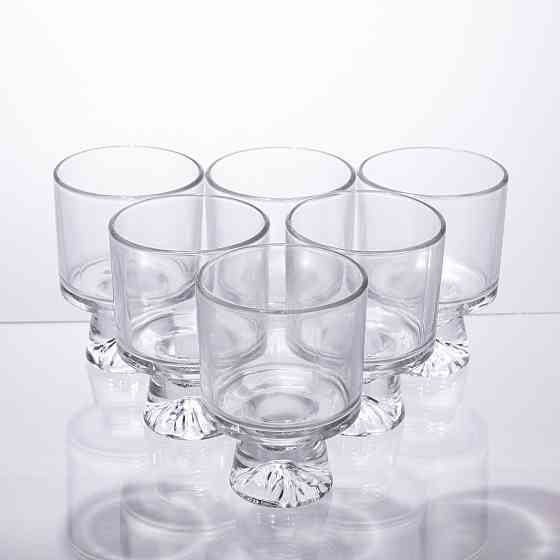 Креманки на ножке из толстого стекла, 6 шт. Киев