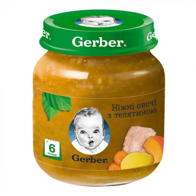 Дитяче пюре Gerber Телятина Ніжні овочі 130 г (7613036011280) Вінниця - фото 1
