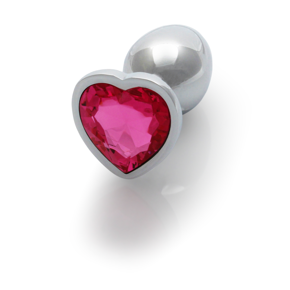 Анальная пробка – Ouch! Metal Butt Plug Small Silver/Rubellite Pink Sex Aura Киев - изображение 3
