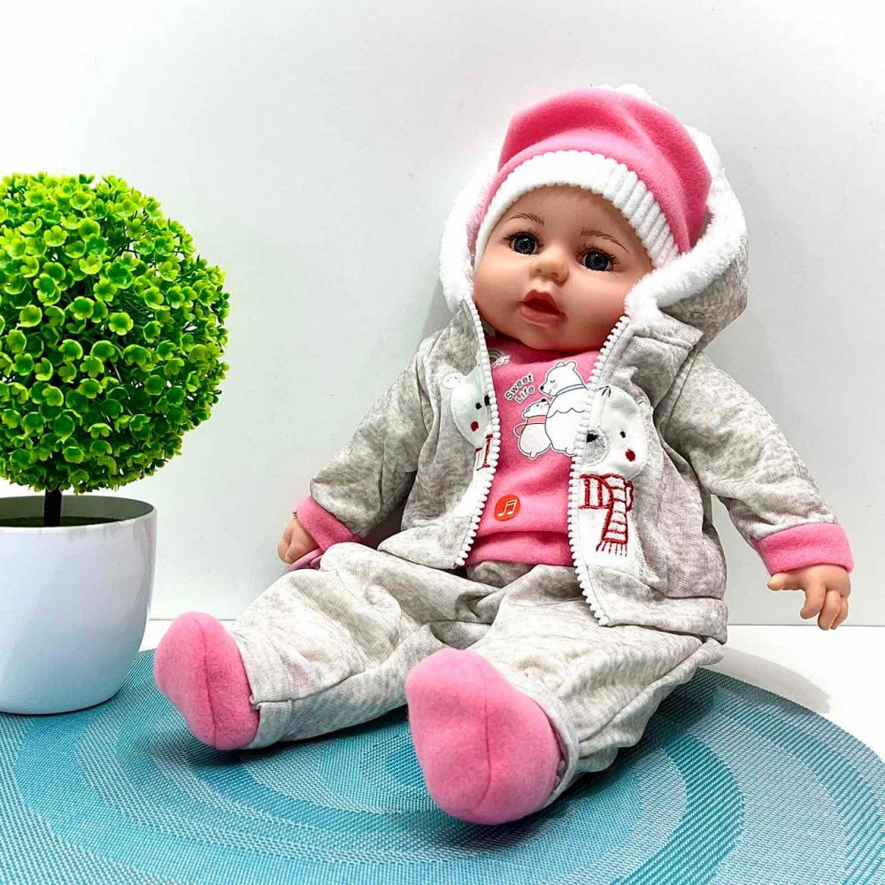 Лялька-пупс м'яконабивна з соскою та звуковими ефектами рус 44см Вид 6 (M 5924 І UA) Чернігів - фото 2