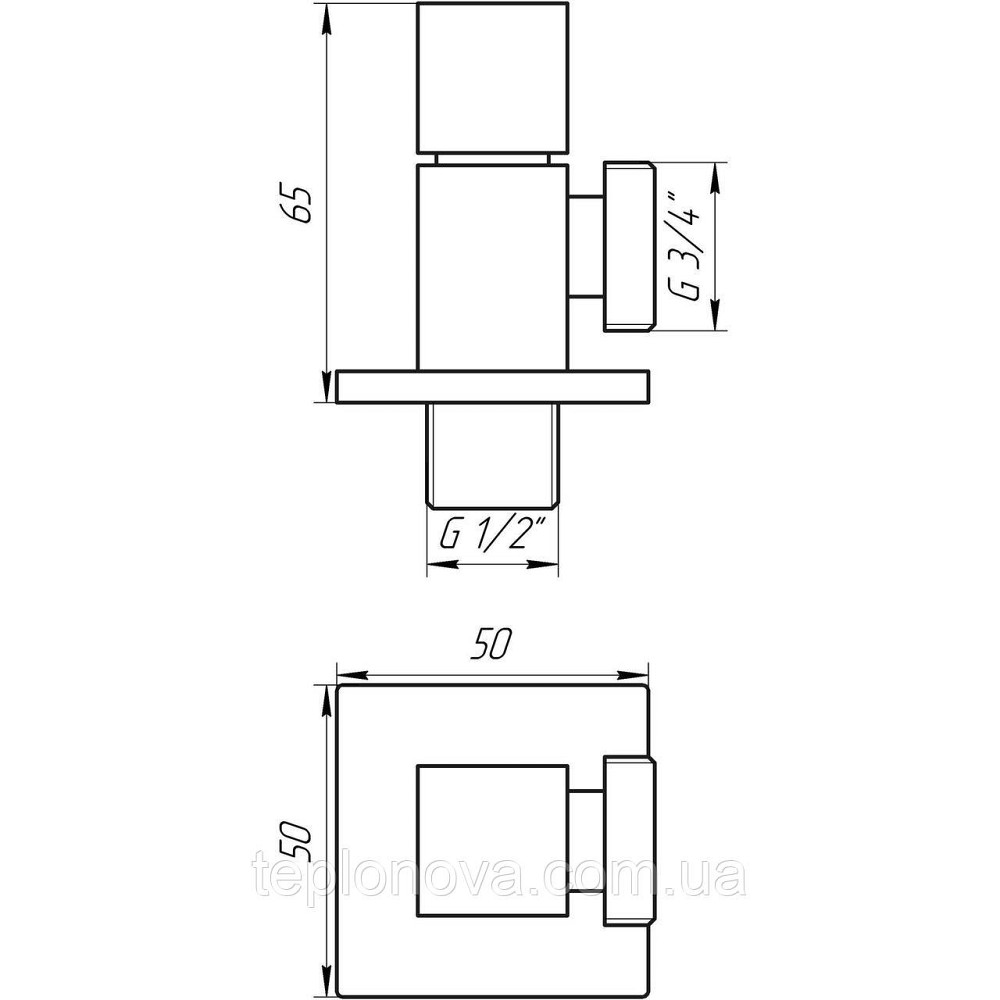 Кран полуоборотный угловой SOLOMON 1/2″х3/4″ CUBE 7078 Черновцы - изображение 6