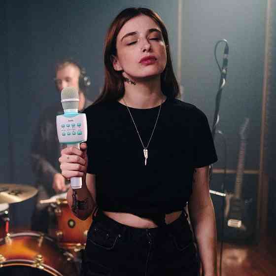 Портативна колонка з мікрофоном HOCO BK5 Cantando синя Київ