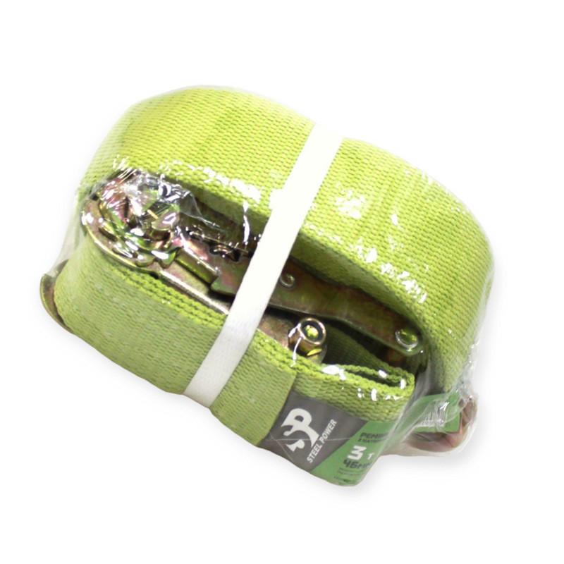 Трос стяжний 3т х 8м х 46мм металева ручка поліпропілен steel power Мукачево - фото 2