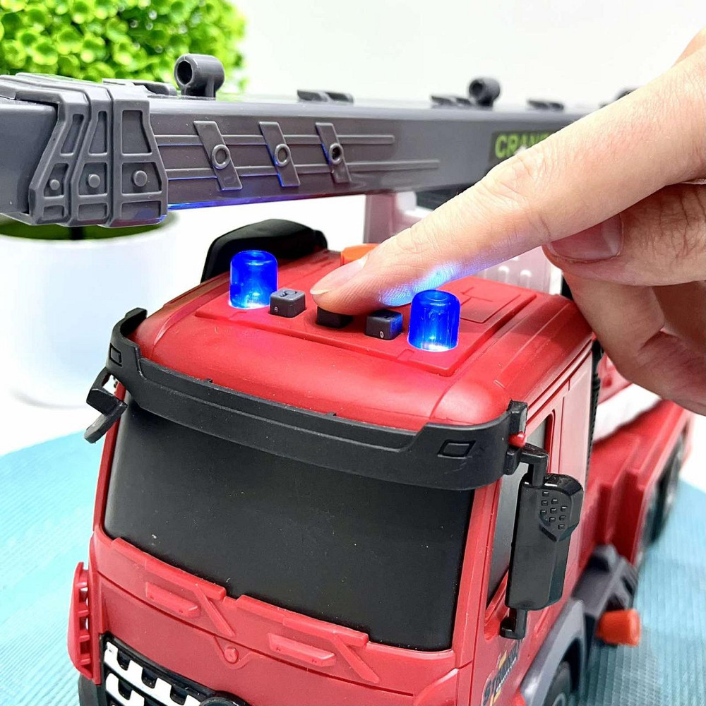 Спецтехніка Пожежна машинка звук підсвічування 35см Червона (687-55 C) Чернігів - фото 6