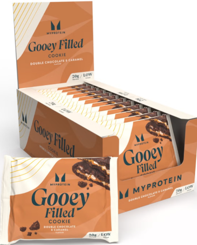 Протеїнові батончики Myprotein Protein Filled Cookie 12x75g подвійний шоколад і карамель Київ - фото 1
