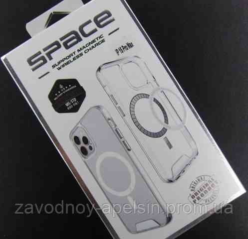 Iphone 15 Pro Max Прозрачный чехол Space MagSafe (TPU+PC) Одесса