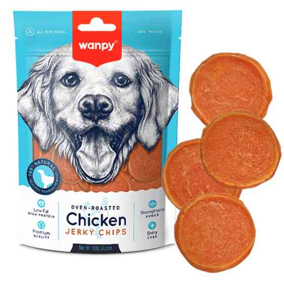 Wanpy Chicken Jerky Chips ВАНПІ ЧІПСИ КУРЯЧІ В’ЯЛЕНІ ласощі для собак Київ