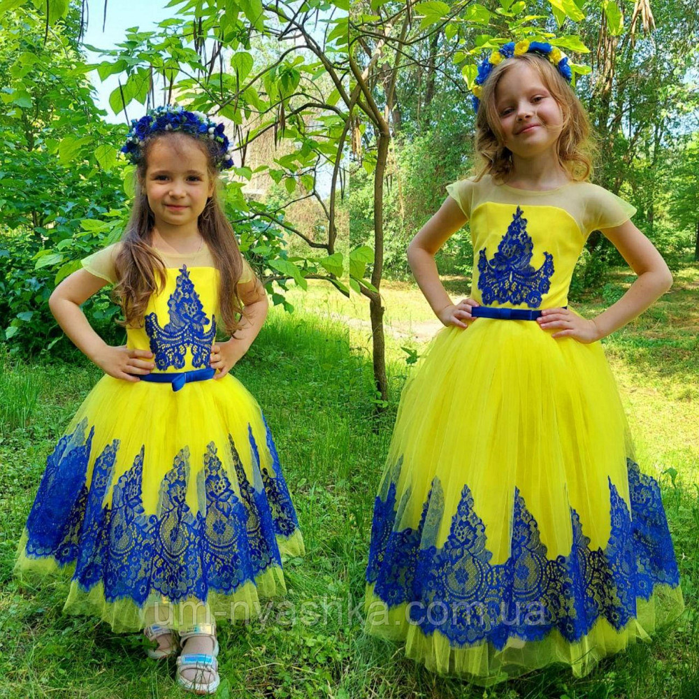 Жовта святкова сукня в патріотичних кольорах Кривой Рог - изображение 1