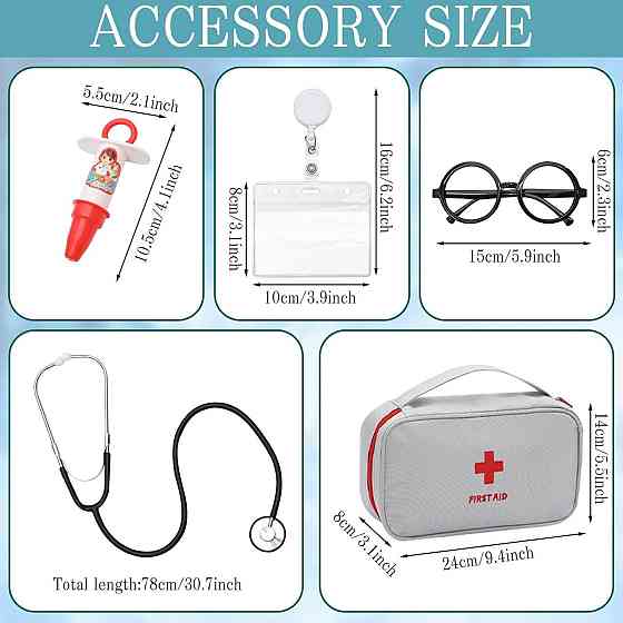 Костюм дитячий Doctor Kit білий набір лікаря ігровий халат аксесуари для дітей Київ