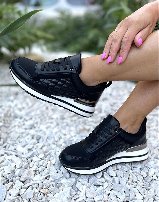 Stilli Снікерси жіночі STILLI чорні еко-шкіра платформа 36-40р. (116-1) Коломия - фото 4