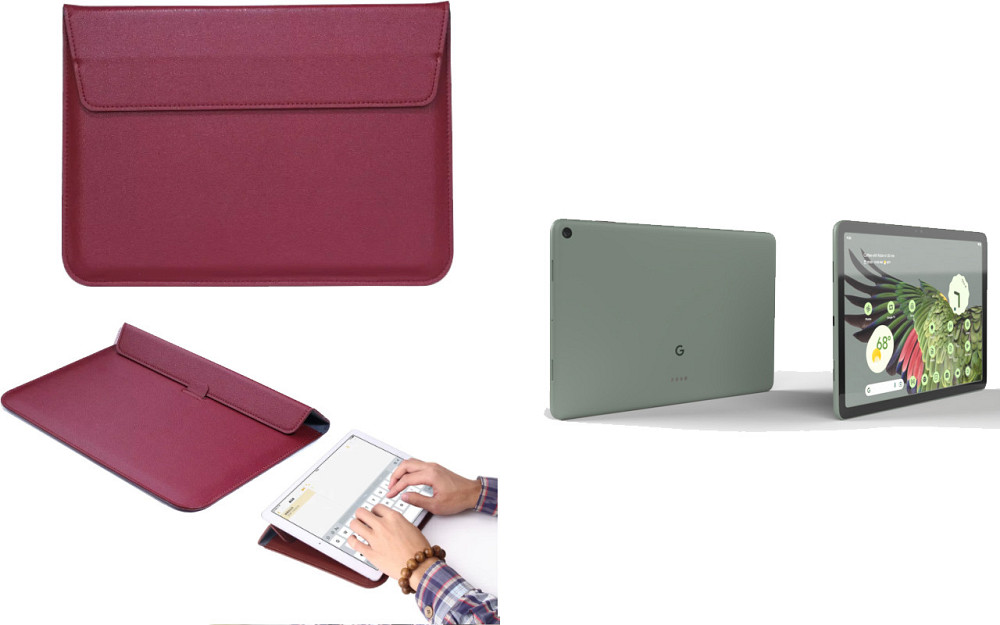 Чохол-конверт VitoCase для Google Pixel Tablet 2023, з функцією підставки для планшета Бордовий Київ - фото 1