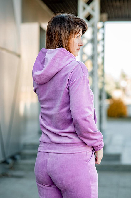 Спортивный костюм женский прогулочный велюровый, женский комплект лиловый Крохатушка одяг 52/54 Киев - изображение 4