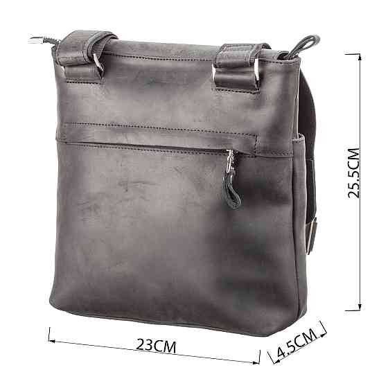 Сумка SHVIGEL 11078 из винтажной кожи Черная Киев