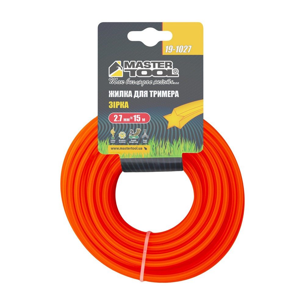 Жилка для тримера MASTERTOOL ЗІРКА 2,70 мм 15 м 19-1027 Коломия - фото 4