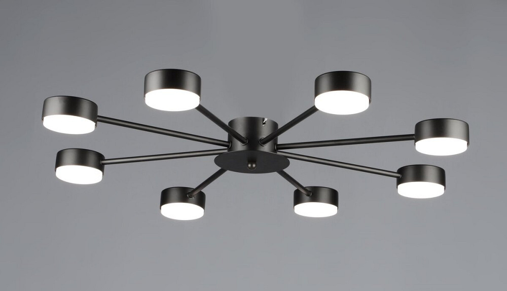 VALESO Люстра стельова на 8 плафонів VALESO N6710/8, патрон GX53, Чорний Коломыя - изображение 1