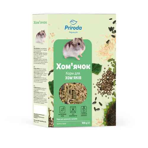 Корм Природа Хом’ячок для хом’яків та дрібних декоративних гризунів 500 г Київ