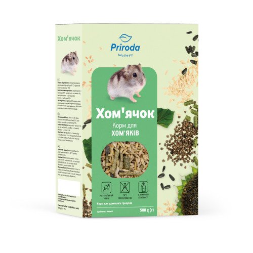 Корм Природа Хом’ячок для хом’яків та дрібних декоративних гризунів 500 г Київ - фото 1