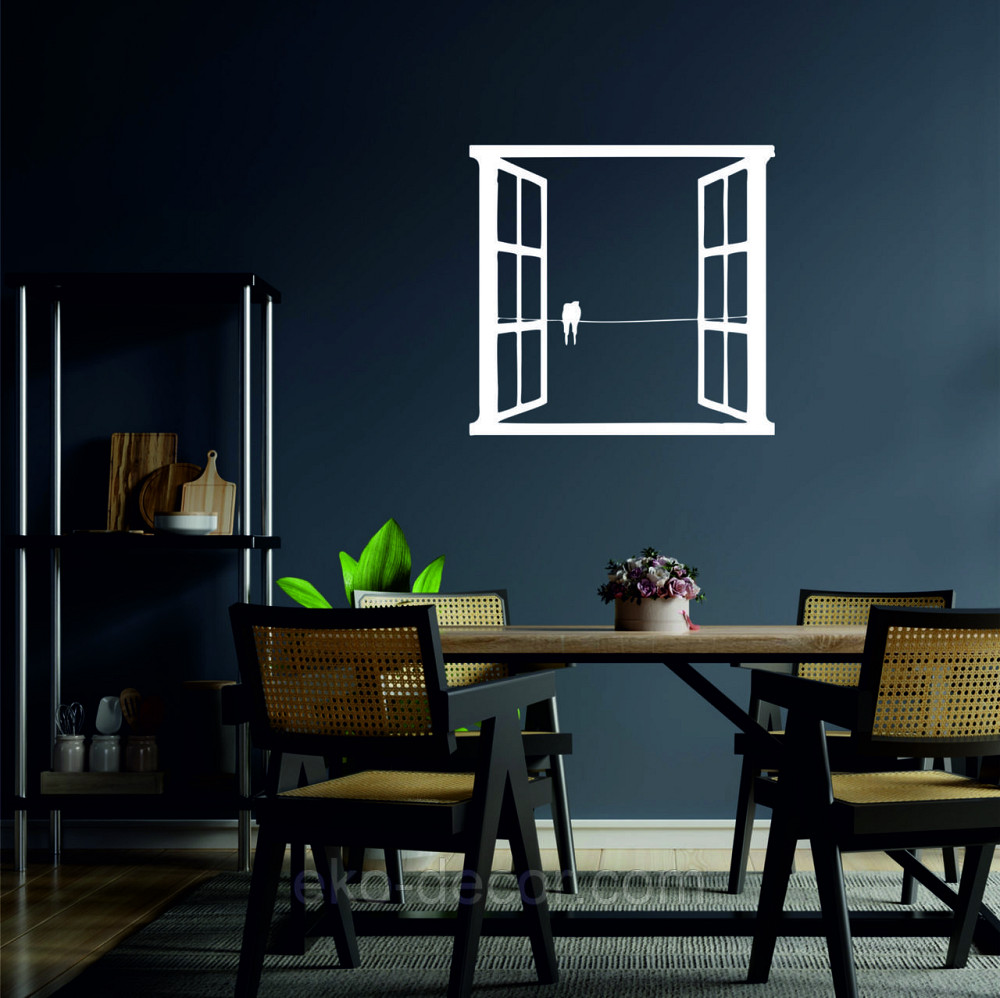 Декоративное настенное Панно «Птицы в окне» Декор на стену 70*66 см, Белый Киев - изображение 7