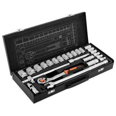 Набор головок Neo Tools 25шт, 1/2", CrV, металлический кейс (10-036) Винница