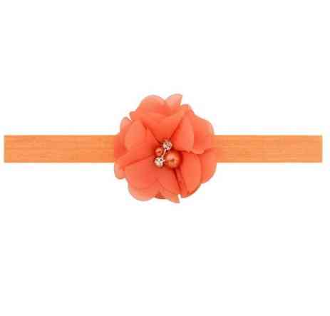 Пов'язка дитяча з квіткою помаранчева - універсальний (на резинці), квітка 5,5 см Київ