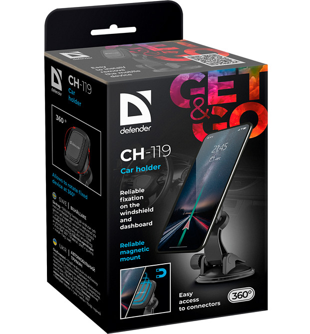 Автомобільне кріплення Defender CH-119 магніт, на панель Винница - изображение 6
