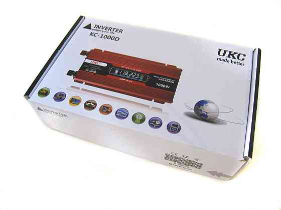 Перетворювач авто інвертор UKC 12V-220V 1000W LCD KC-1000D Винница