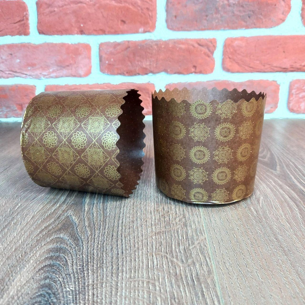 Форма для пасок 250 г d90×h80 мм коричнева Серія №6 – паперова форма для випічки, 50 шт Харків - фото 7