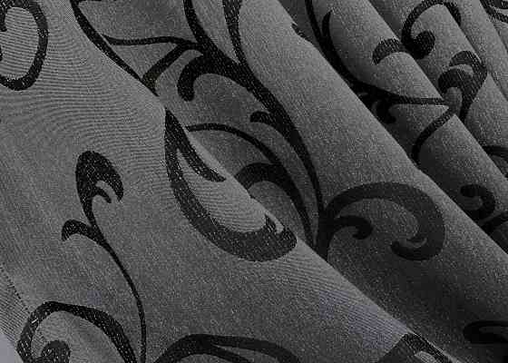 Комплект готових штор VR-Textil Жакард Allure № 1619ш Сірий з чорним 100х270 см 2 шт (31-981) Київ