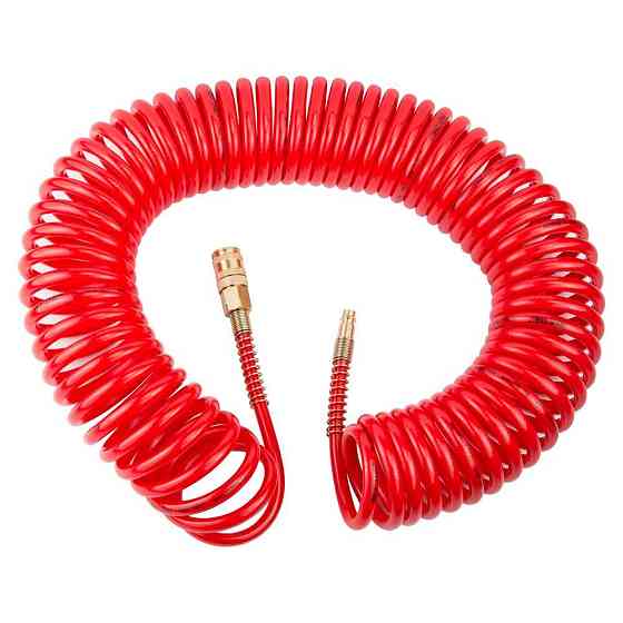 Шланг спиральный полиуретановый (PU) армированный 15м 6.5×10мм REFINE (7013481) Киев