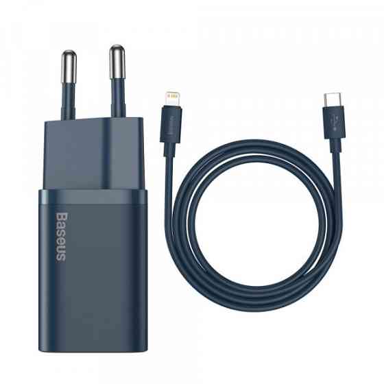 Зарядний пристрій 1xUSB 20W (USB-C) + Cable Type-C Синій Baseus (TZCCSUP-B03) Киев