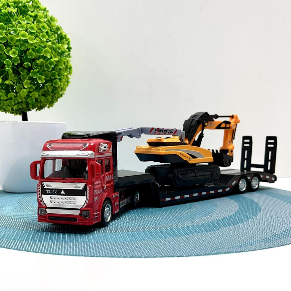 Трейлер із будівельною технікою інерція довжина 32см Вид 1 (2212-10MO) Чернігів - фото 1