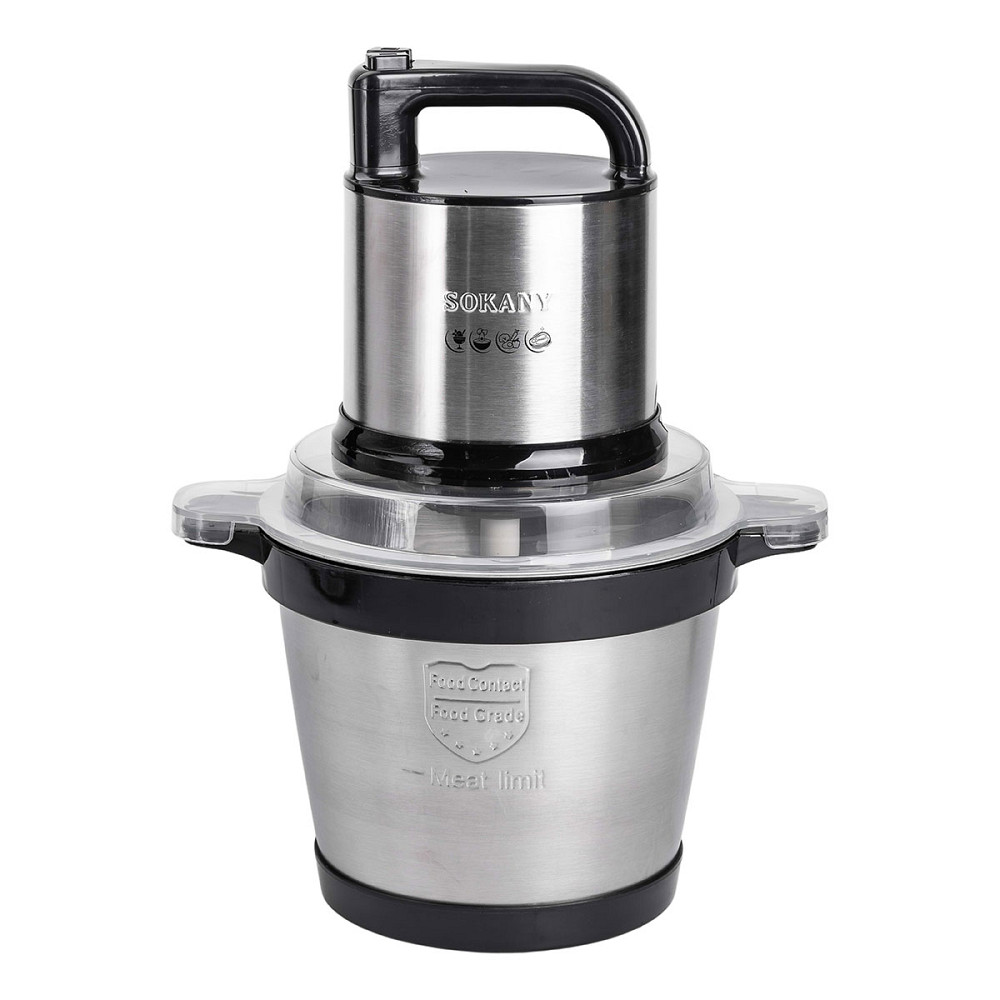 Sokany Чопер подрібнювач з чашею 3,5 літри м'ясорізка 4 леза нержавіюча сталь м'ясорубка Sokany Коломия - фото 6