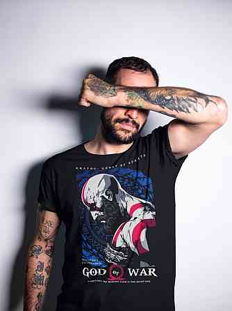 Футболка аниме Год Вар Кратос Гхост оверсайз (S/M/L) Черний AnimeJ0076 Днепр