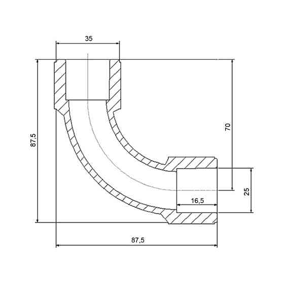 Уголок PPR Blue Ocean отвод 25, 90° ВВ Киев