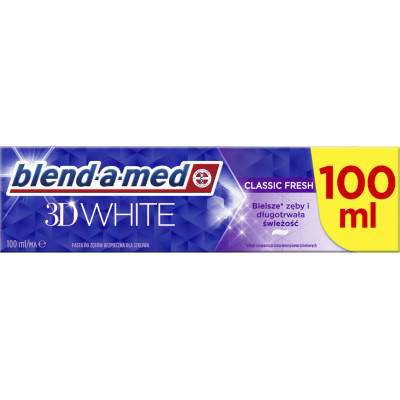 Зубна паста Blend-a-med 3D White Класична свіжість 100 мл (8006540792896) Вінниця - фото 2