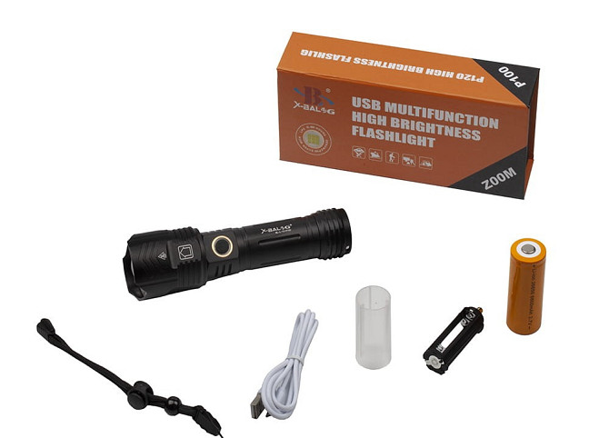 Ліхтар X-BALOG BL-L-12-P100 алюмінієвий (діапазон до 1000 м) з опцією PowerBank L-095 Київ - фото 10