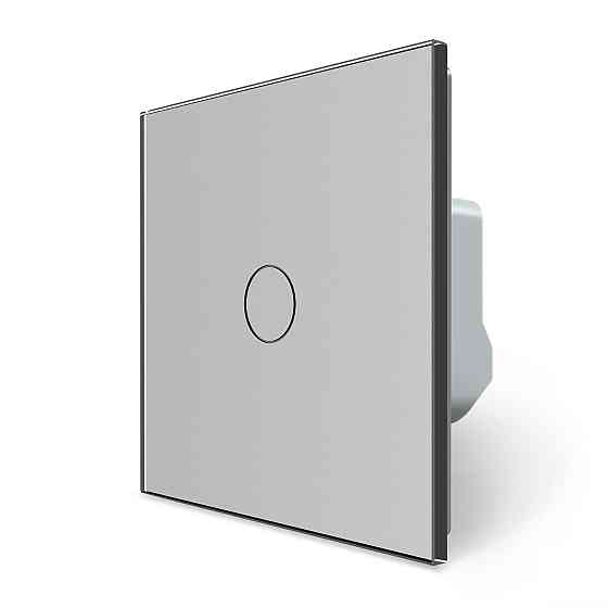 LIVOLO Розумний сенсорний Wi-Fi вимикач 1 сенсор Livolo сірий скло (VL-C7FC1NY-2GIP) Коломия