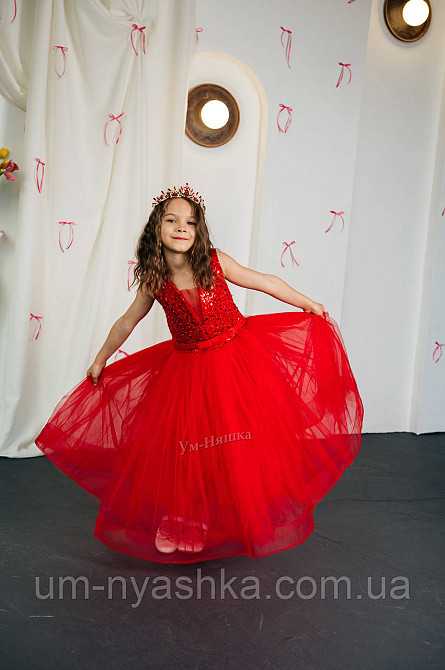 Платье красное нарядное для девочки Кривой Рог - изображение 2