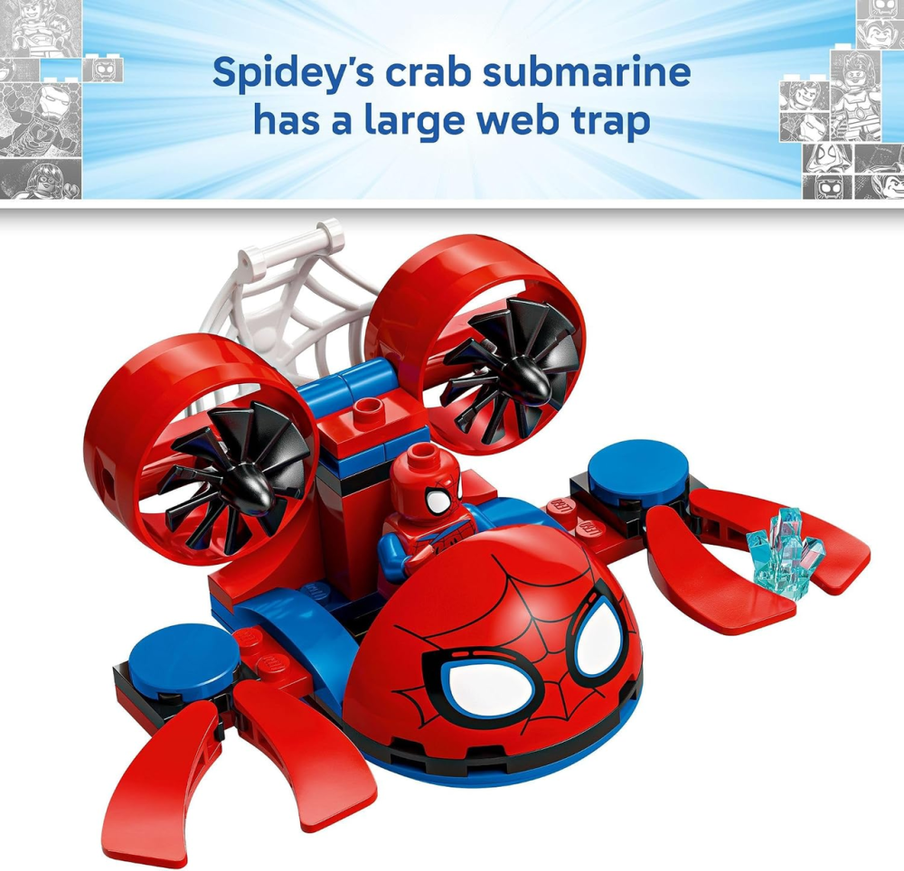 Конструктор LEGO Marvel Spidey 11207 Підводні транспортні засоби, 154 деталі, 3 мініфігурки, від 4 років Київ - фото 6